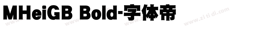 MHeiGB Bold字体转换